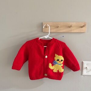 Vintage cat sweater 6M
